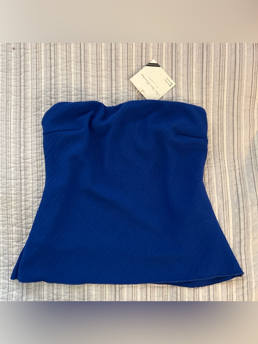 See You Monday Cobalt Blue Strapless Women's Top